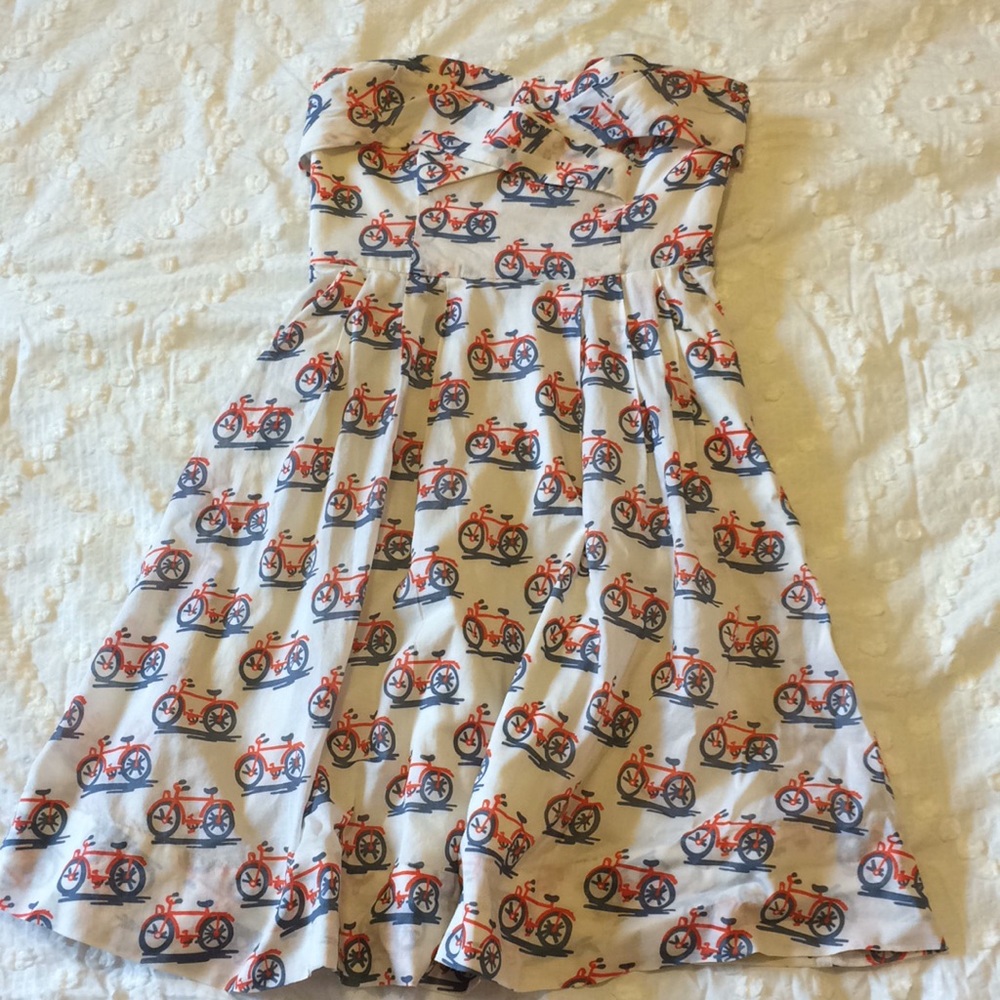 Anthropology strapless dress